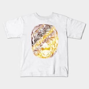 White Gold Metamorphosis Wave of Thoughts Kids T-Shirt